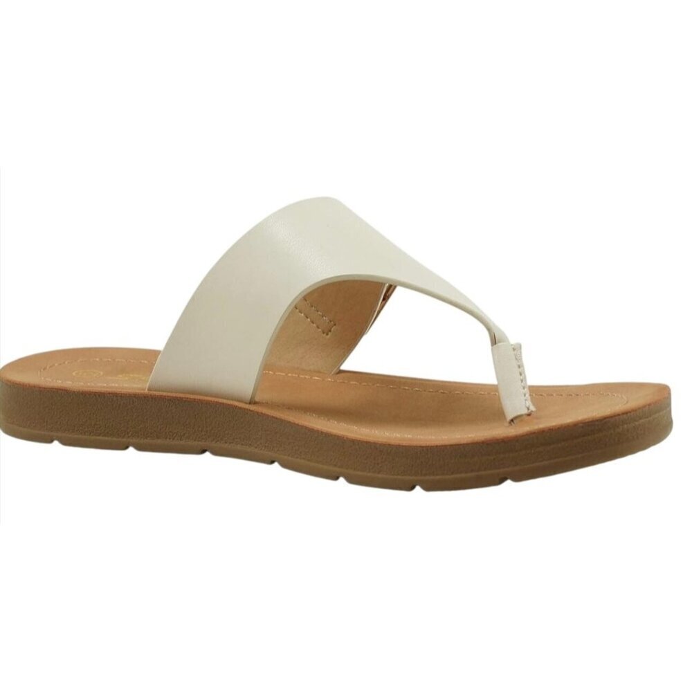 SODA / Suri-S / Leather / Slide / Sandals / With Buckle Detail & Comfort / Bone - Picture 2 of 9